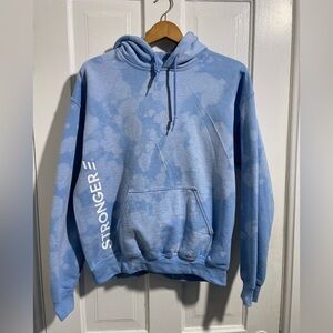 Womens LJay & Co. Stronger Hoodie Blue Tye Dyed